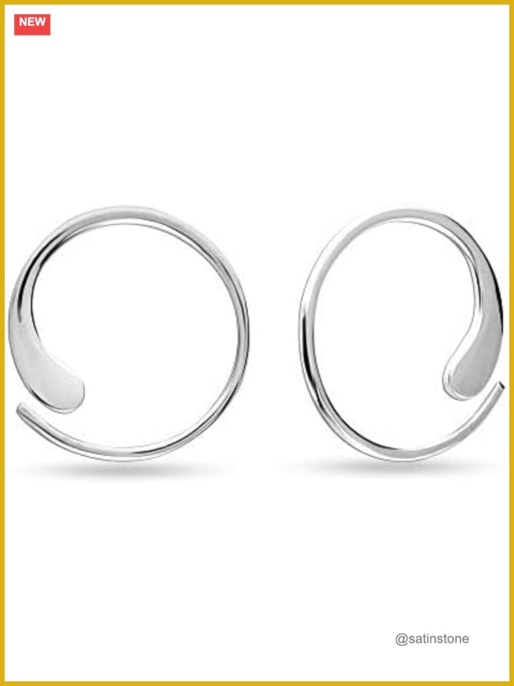 925 Sterling Silver Threader Earrings - Handmade Wire Boho Hoops & Drop